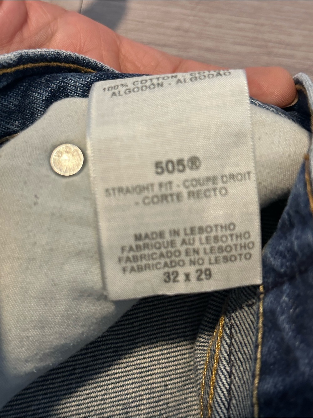 Vtg Y2K Levis 505 Jeans Mens Size 32x29 Straight Fit Denim Preppy Work Pants - Picture 4 of 7